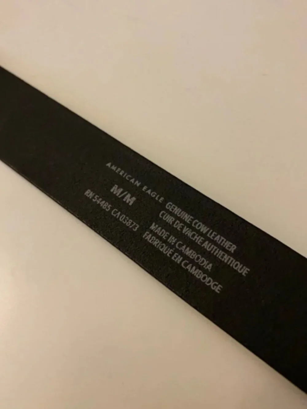 American Eagle Men’s Black Leather Belt MEDIUM